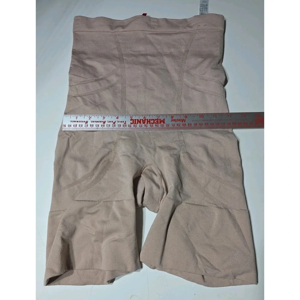 Spanx Slim Cognito Mid Thigh Body Shaper Tan Beige‎ Small XL Firm Shorts